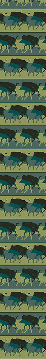 patterned-wallpaper-wild-boar-in-green