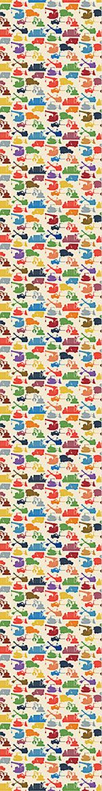 patterned-wallpaper-carriage-and-machines