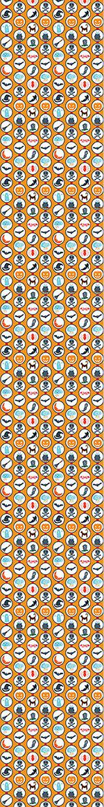 patterned-wallpaper-scary-parade-orange