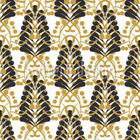 patterned-wallpaper-damask-leaf
