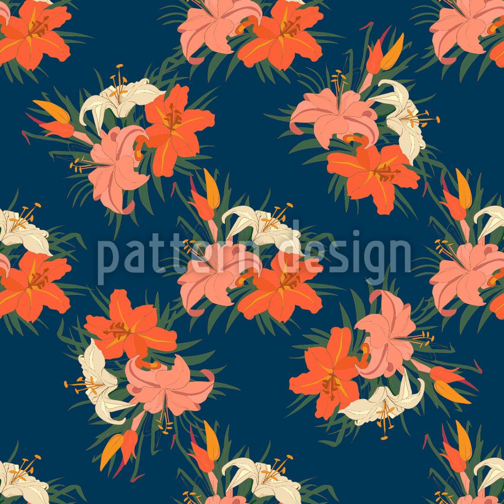 patterned-wallpaper-fire-lily-ii