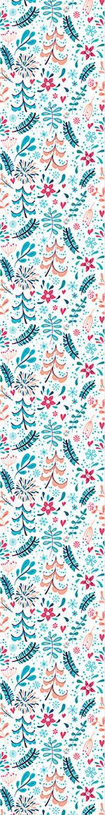 patterned-wallpaper-winter-flowers-and-snowflakes