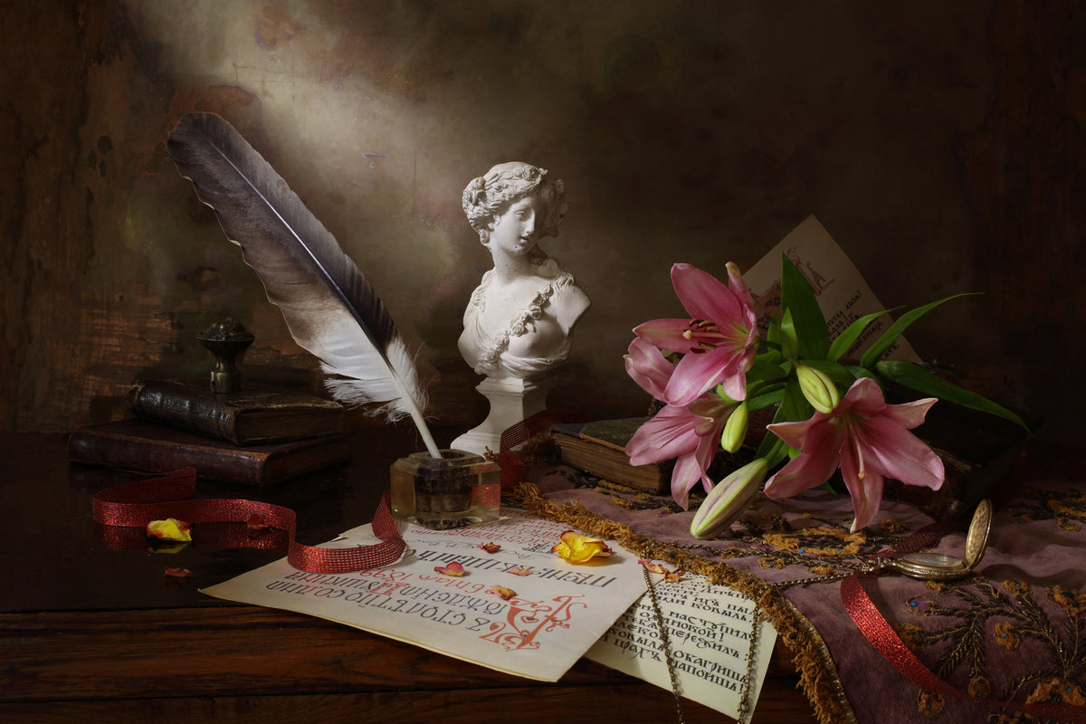 photo-wallpaper-still-life-with-lily-and-bust