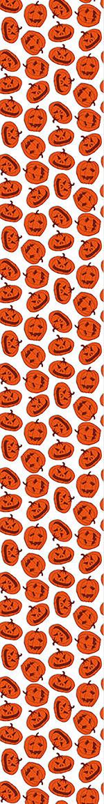 patterned-wallpaper-pumpkin-heads-white