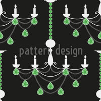 patterned-wallpaper-emerald-chandelier