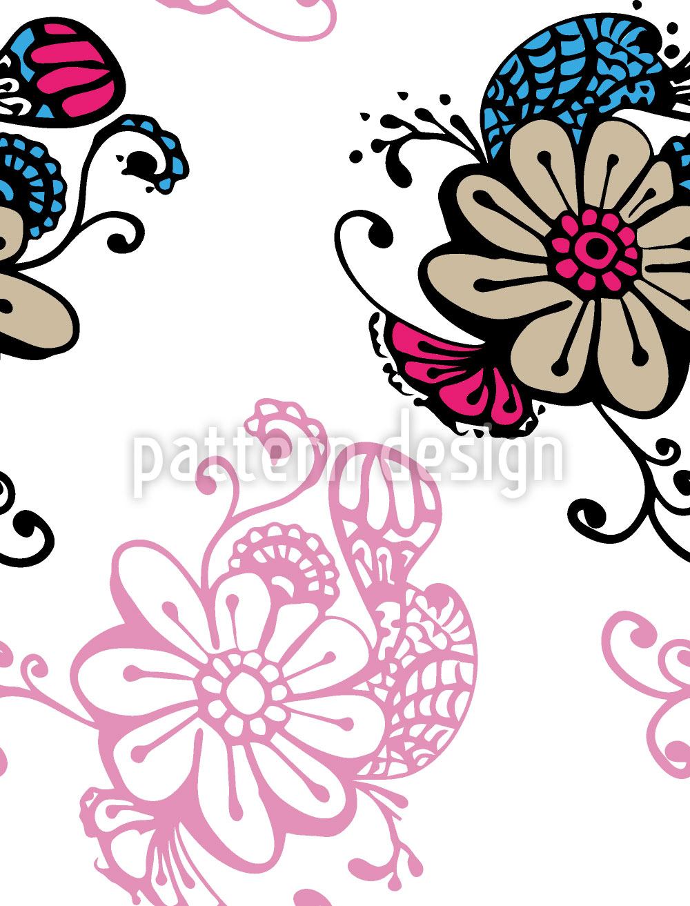 patterned-wallpaper-magic-flowers-doodle