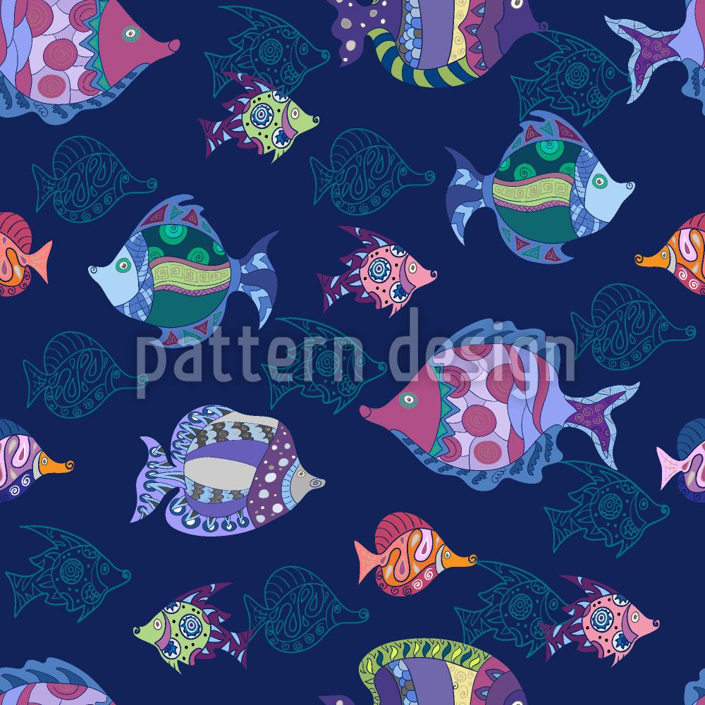 patterned-wallpaper-fish-parade