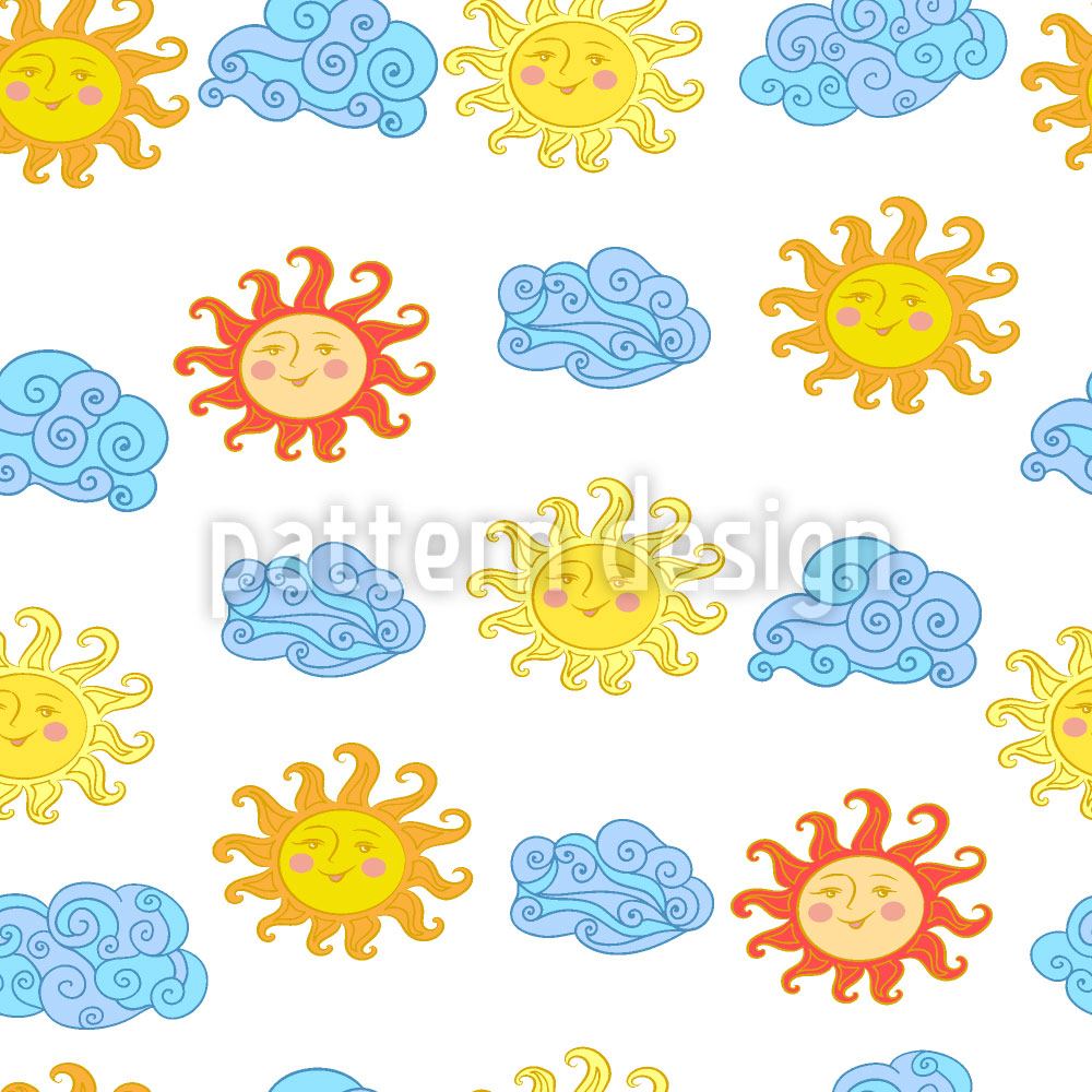 patterned-wallpaper-suns-and-clouds