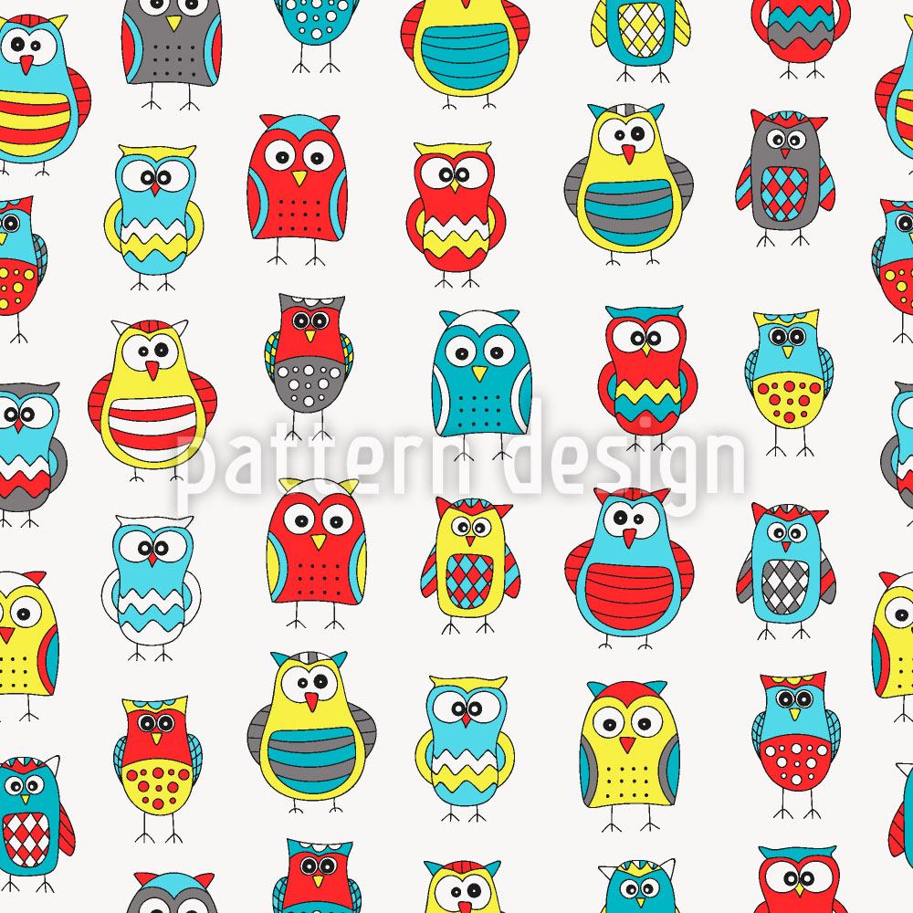 patterned-wallpaper-cartoon-owl-friends