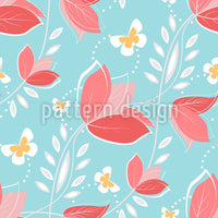 patterned-wallpaper-coral-flowers