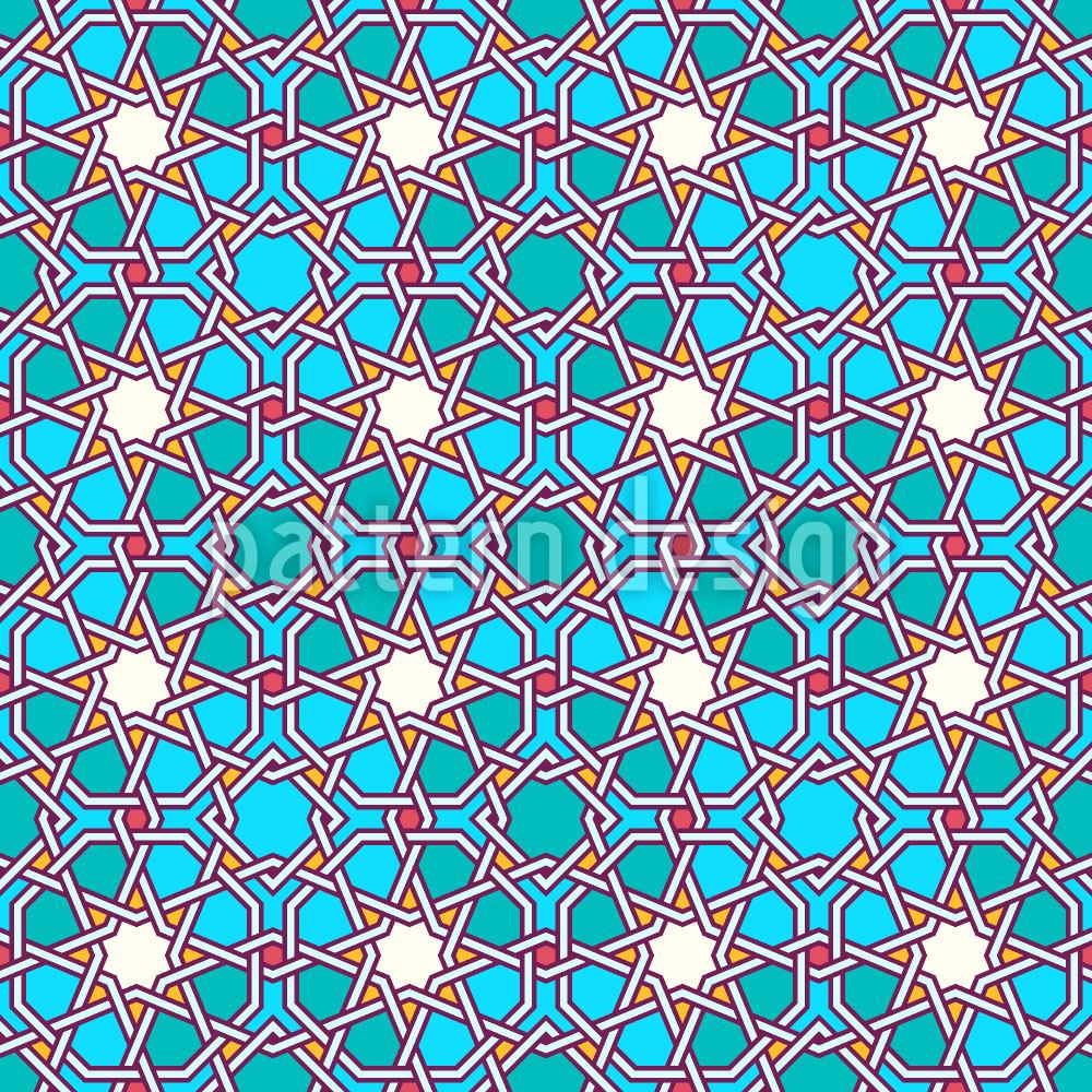 patterned-wallpaper-arabic-latticework