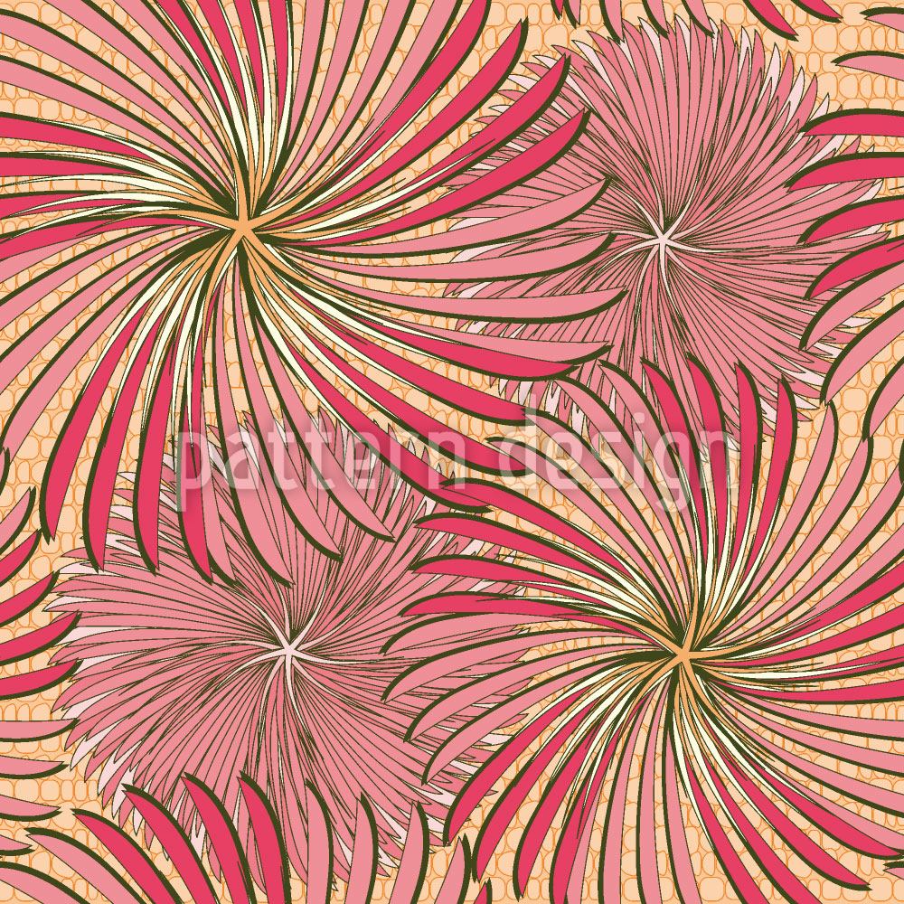 patterned-wallpaper-turning-wheels-apricot