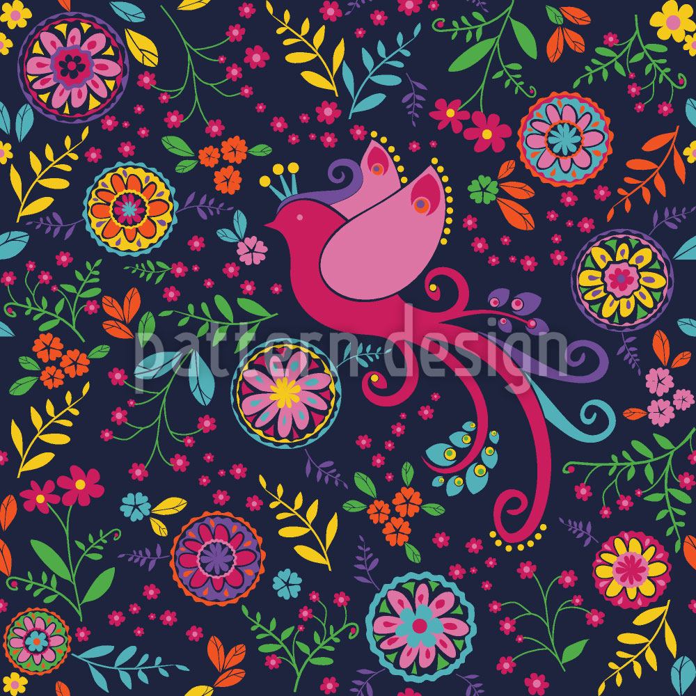 patterned-wallpaper-the-bird-queen-feast-at-night