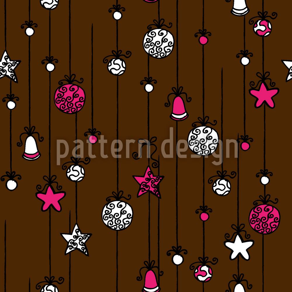 patterned-wallpaper-christmas-tree-decorations