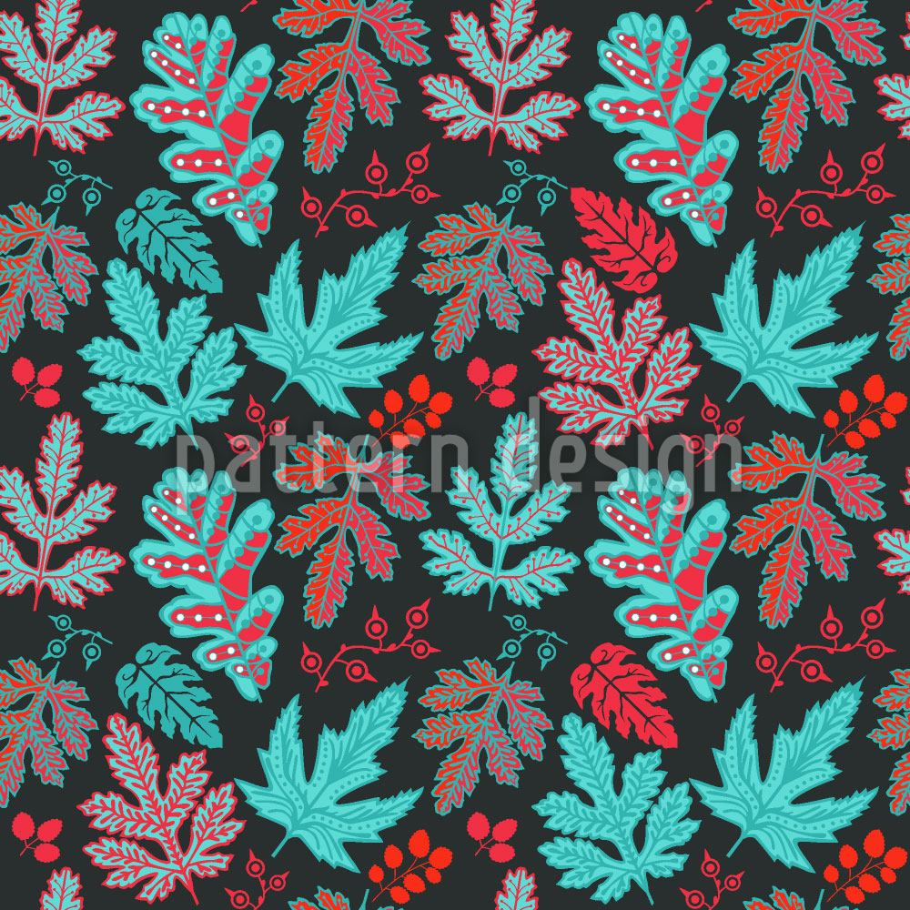 patterned-wallpaper-leaf-baroque-in-fire-and-ice