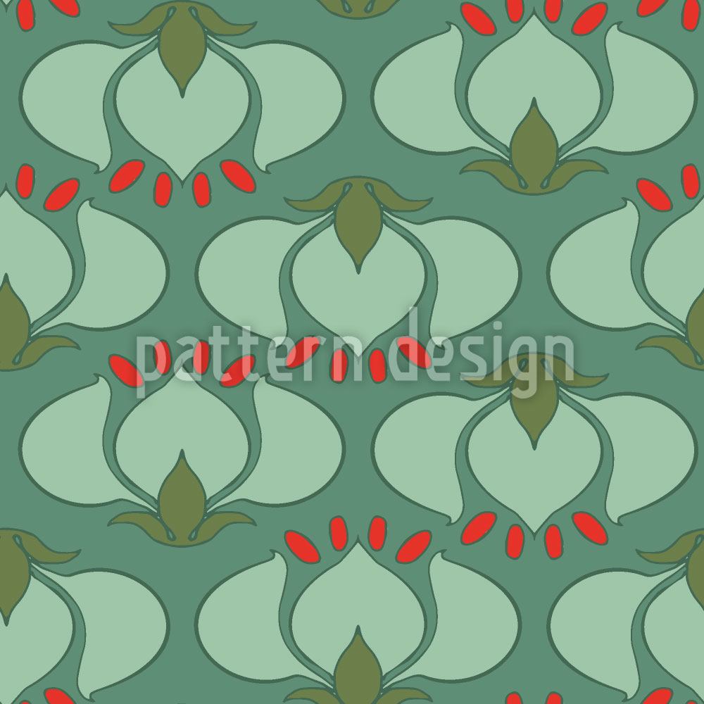 patterned-wallpaper-art-nouveau-tulip