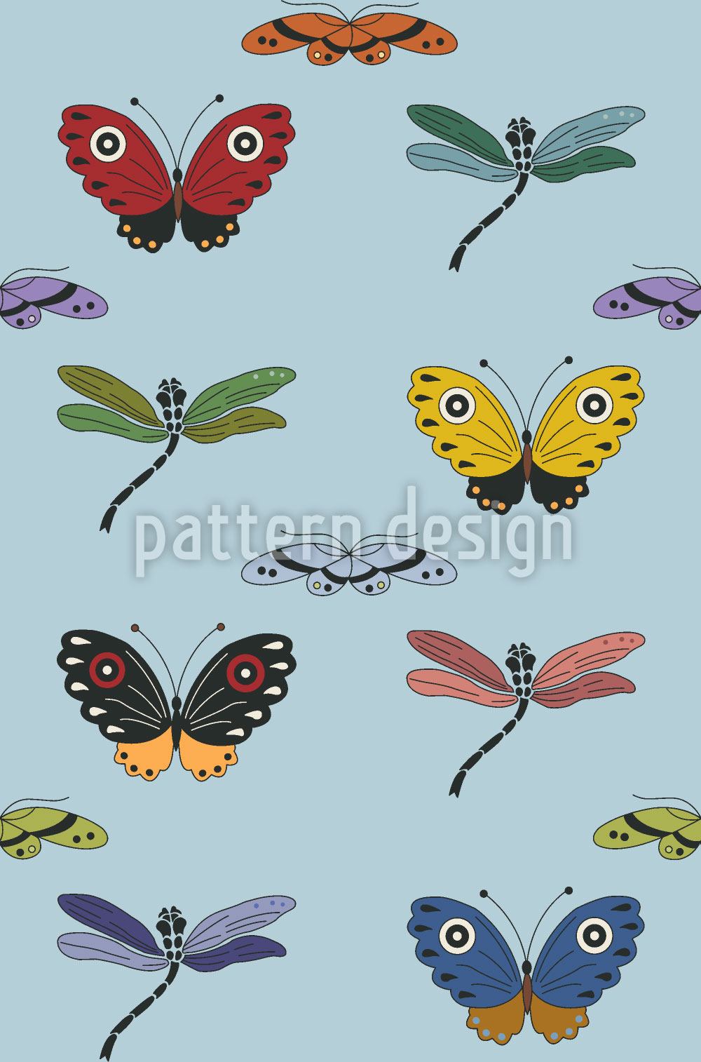 patterned-wallpaper-insect-magic