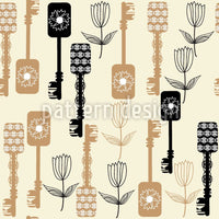 patterned-wallpaper-keys-and-flowers