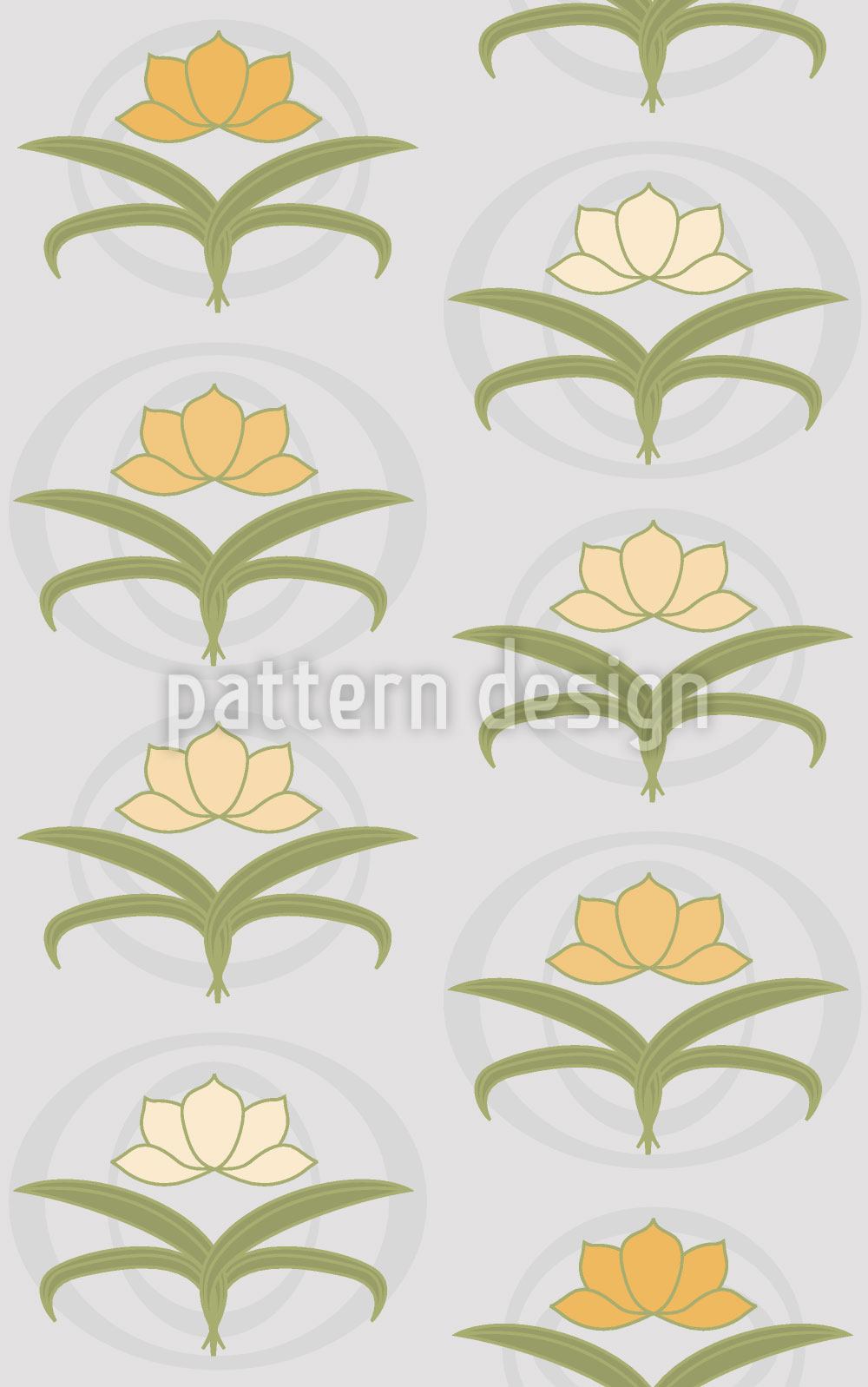 patterned-wallpaper-tender-lilies-on-grey