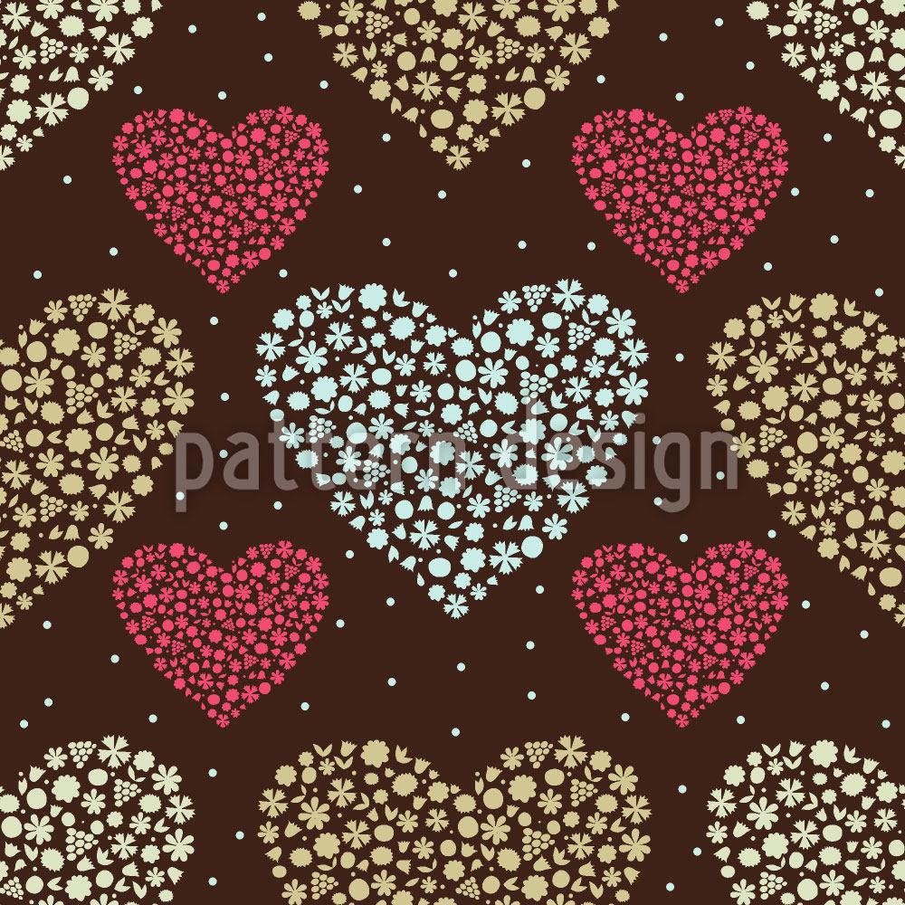 patterned-wallpaper-heart-bouquets