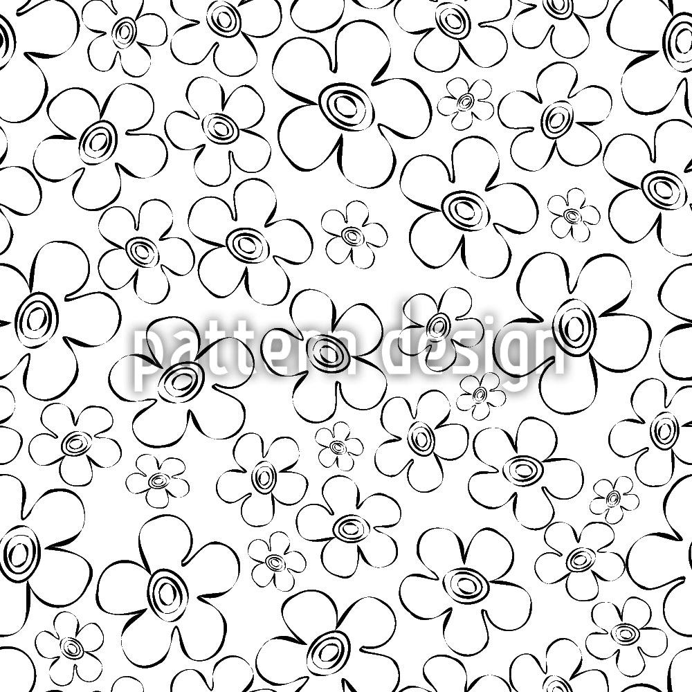 patterned-wallpaper-flower-sketches