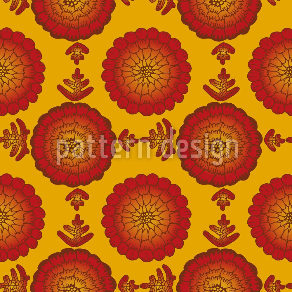 patterned-wallpaper-marigold-floral