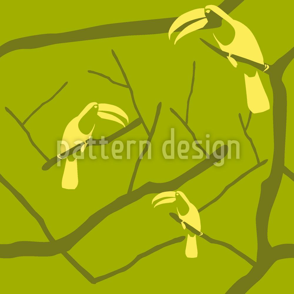 patterned-wallpaper-tucan-green