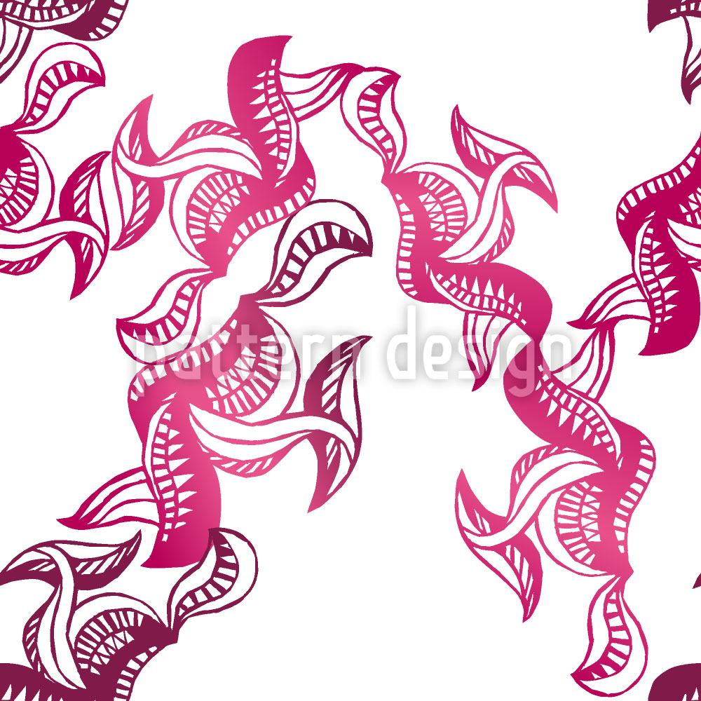 patterned-wallpaper-pink-leaves