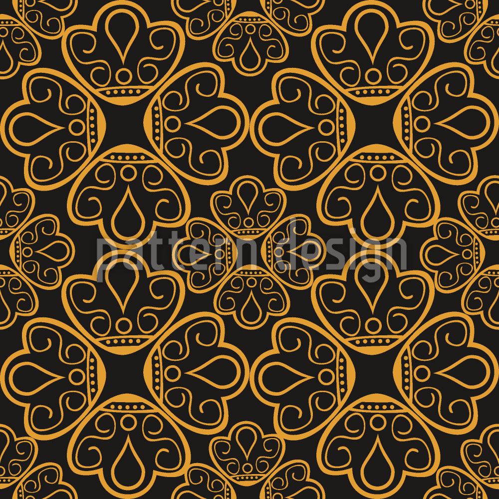 patterned-wallpaper-floral-gold-jewellery