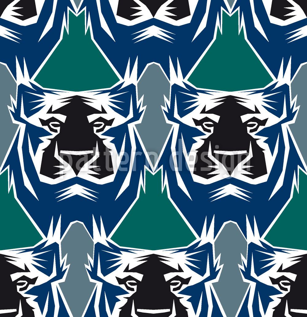 patterned-wallpaper-the-tiger-is-the-king-of-the-jungle