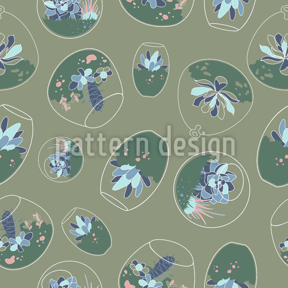 patterned-wallpaper-succulents-under-glass