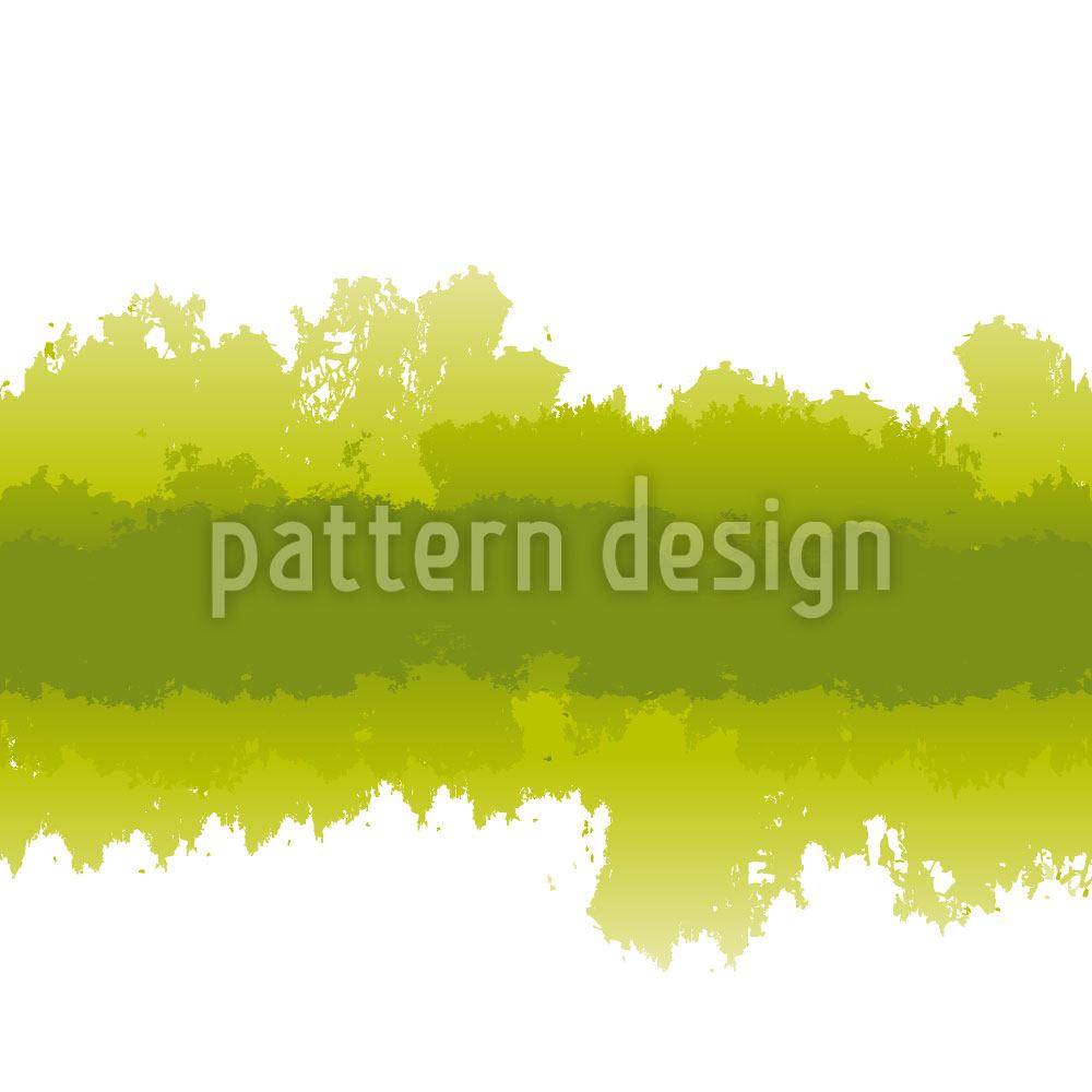 patterned-wallpaper-batik-in-green