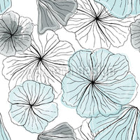 patterned-wallpaper-hibiscus-blossoms-aqua