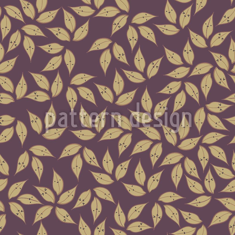 patterned-wallpaper-golden-leaf-winter