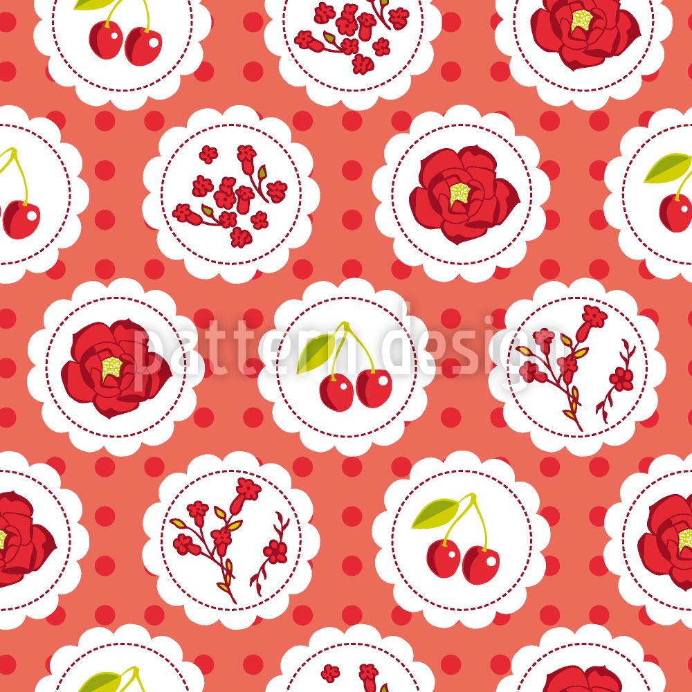 patterned-wallpaper-grannys-cherry-garden-red