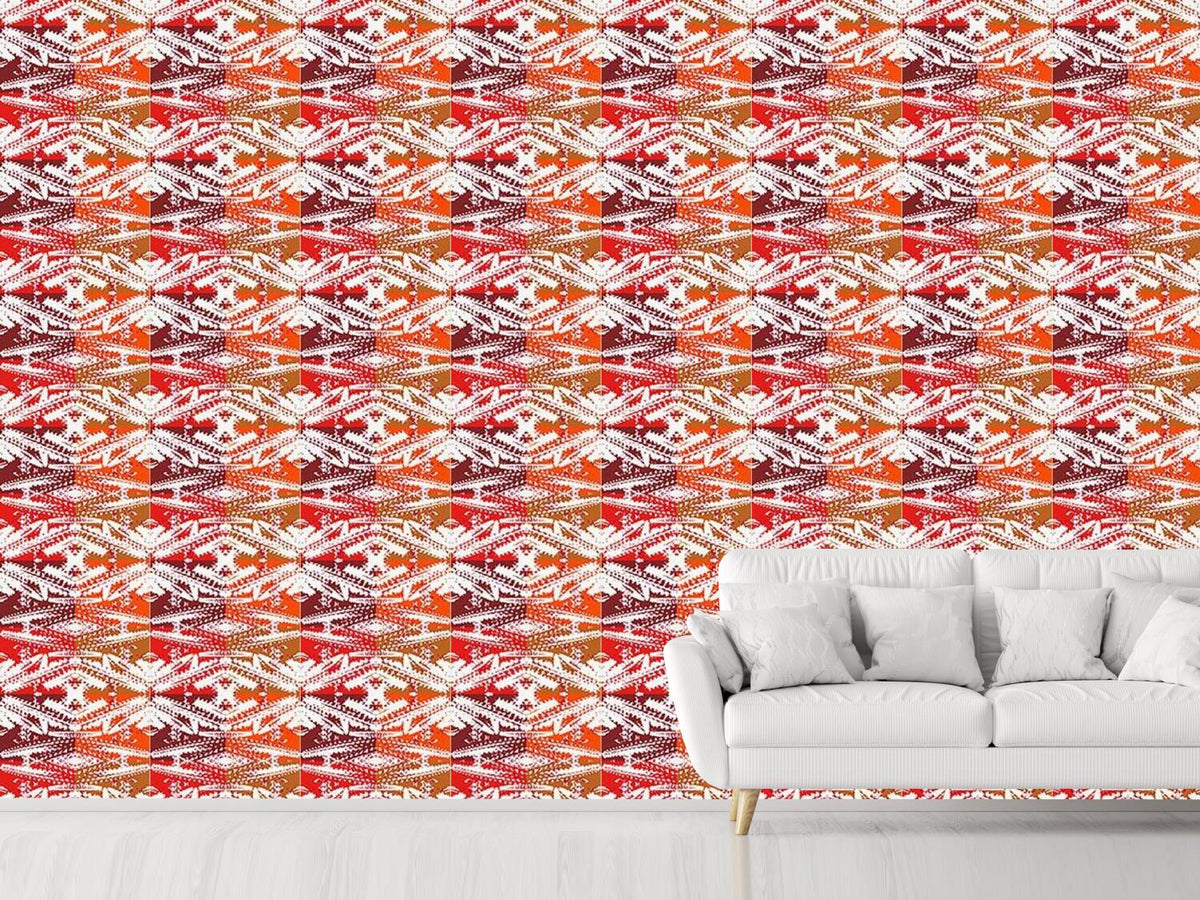 patterned-wallpaper-spike-art-on-check