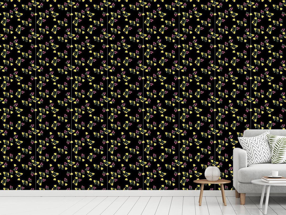 patterned-wallpaper-scattered-flowers-on-black