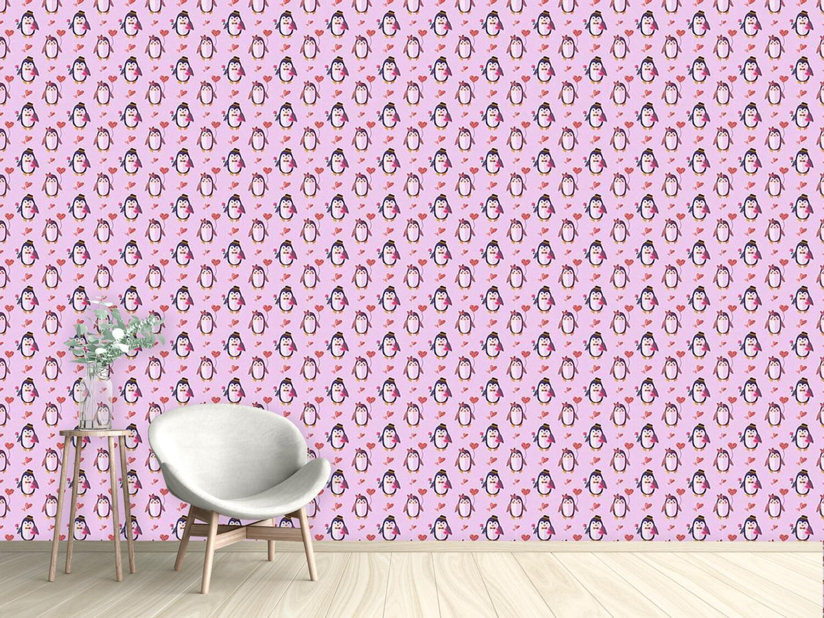 patterned-wallpaper-penguins-in-love