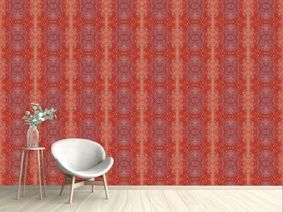 patterned-wallpaper-stained-red