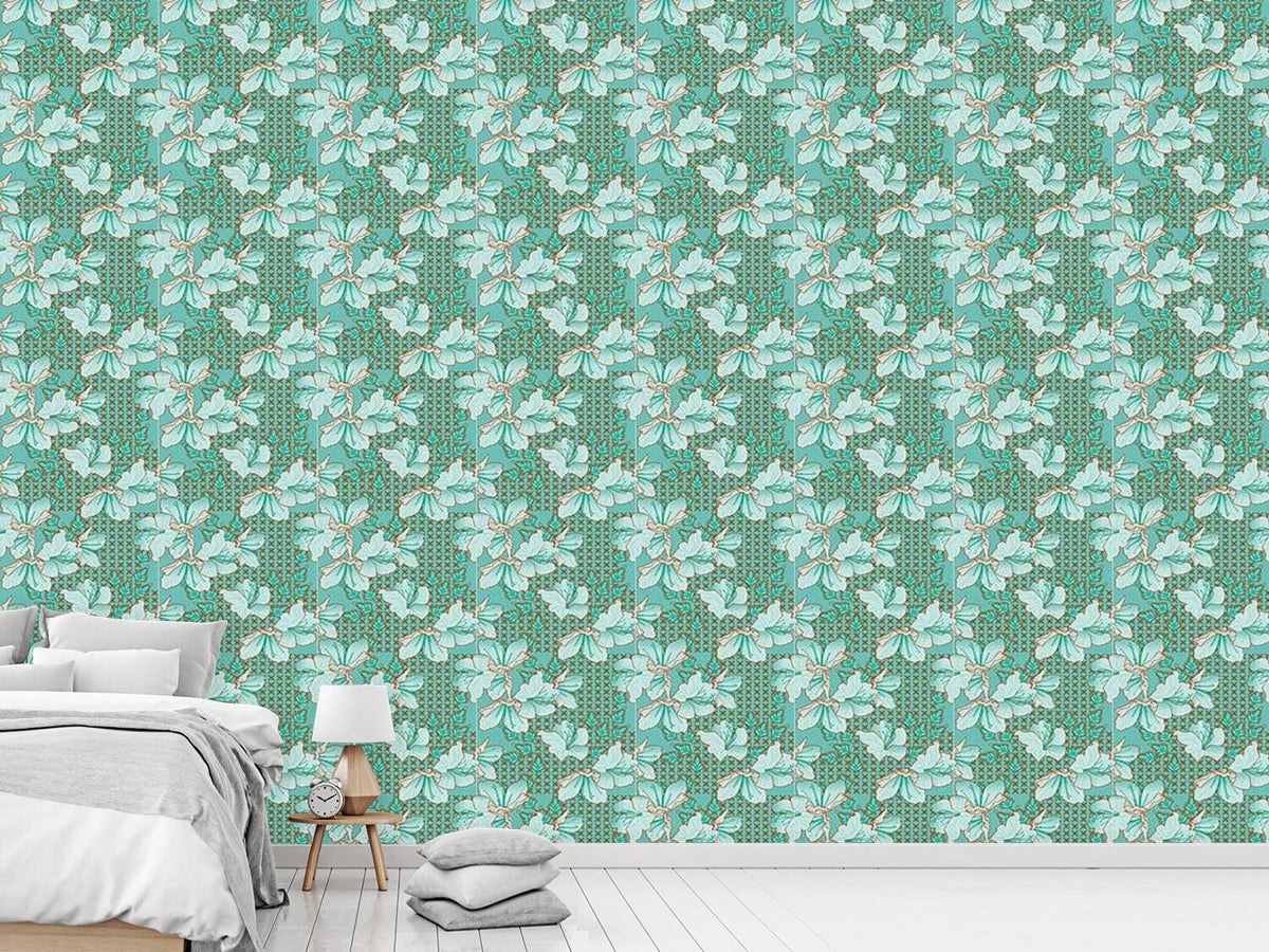 patterned-wallpaper-oriental-blossoms