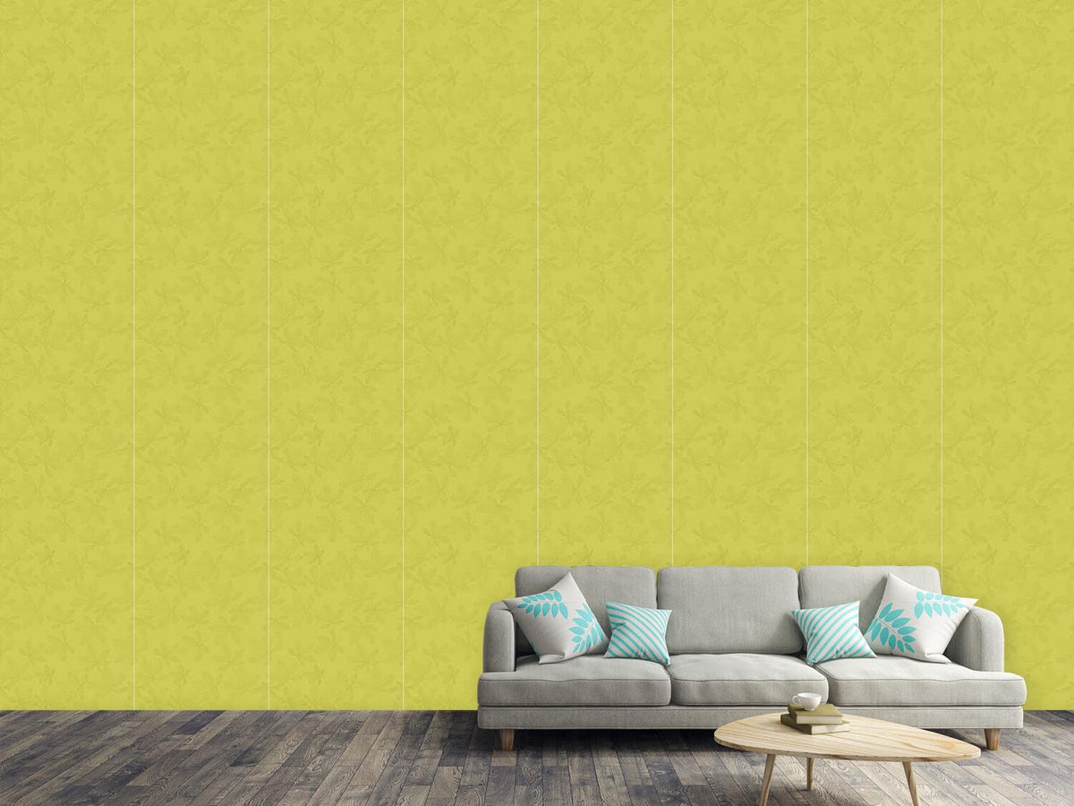 patterned-wallpaper-chestnut-leaves-green