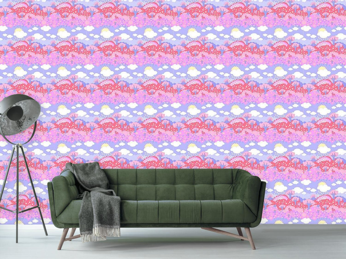 patterned-wallpaper-rainbow-wonderland-pink