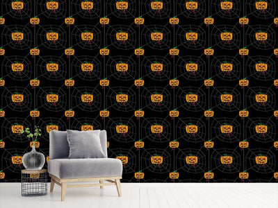 patterned-wallpaper-vampire-pumpkins