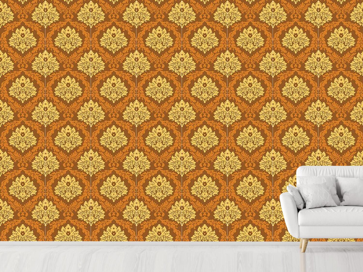 patterned-wallpaper-damask-caramel