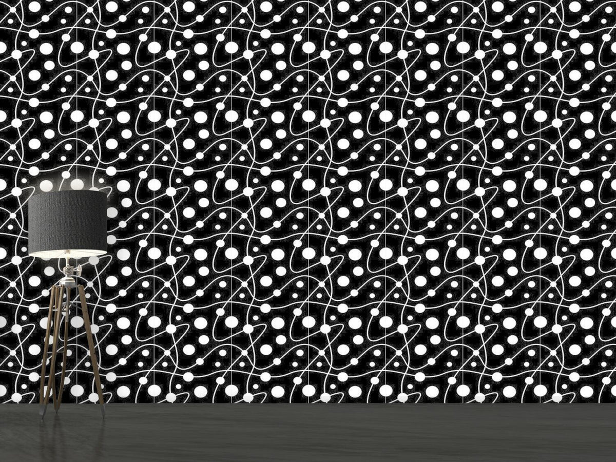 patterned-wallpaper-circular-rounds-black-and-white