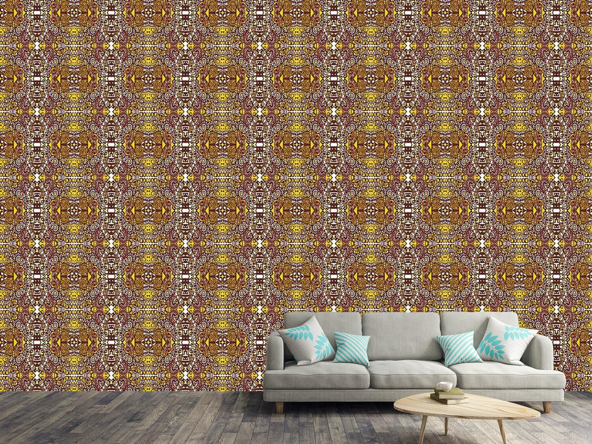 patterned-wallpaper-in-the-aztec-temple