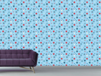 patterned-wallpaper-snowflake-blues