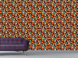 patterned-wallpaper-retro-flower-bouquets