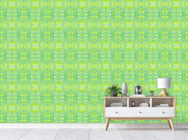 patterned-wallpaper-filigree-network-lemon