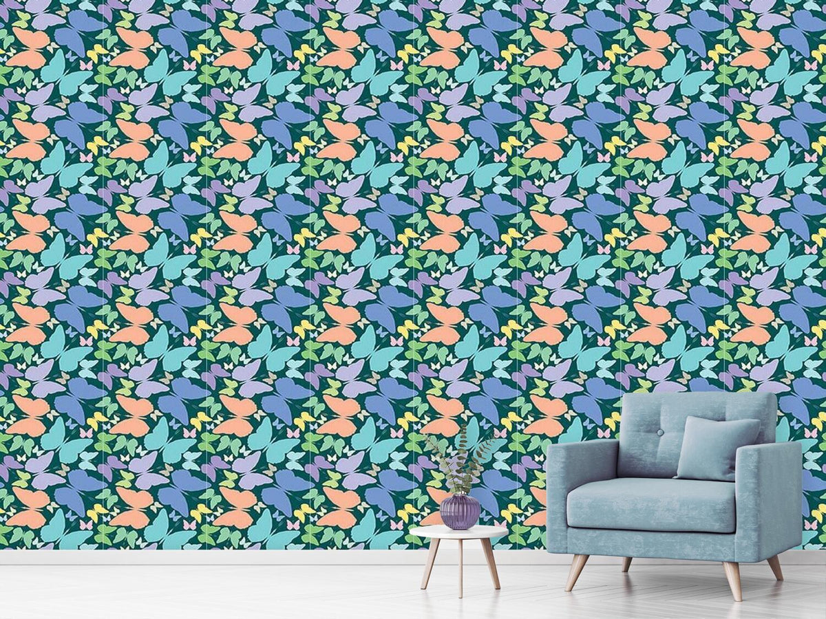 patterned-wallpaper-butterflies-in-blue